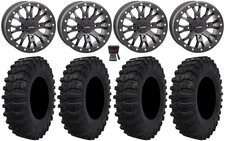 System 3 SB-4 15" Wheels Black (6+1) 32" Dual Threat Tires Renegade Outlander