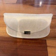 Chloe Light Tan Suede Soft-Shell Sunglasses/Glasses Case EUC Designer Luxury