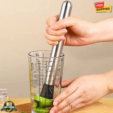 1 pc Stainless Steel Ice Crusher Muddler Bar Tool Fruit Cocktail Pestle