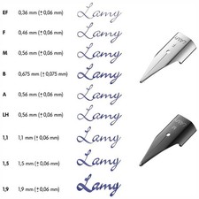 LAMY Ersatzfeder Z50 Edelstahl F M B A LH poliert schwarz alle St&auml;rken w&auml;hlbar