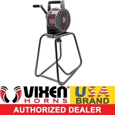 STAND MOUNT LOUD HAND CRANK MANUAL OPERATED AIR RAID ALARM METAL PORTABLE SIREN