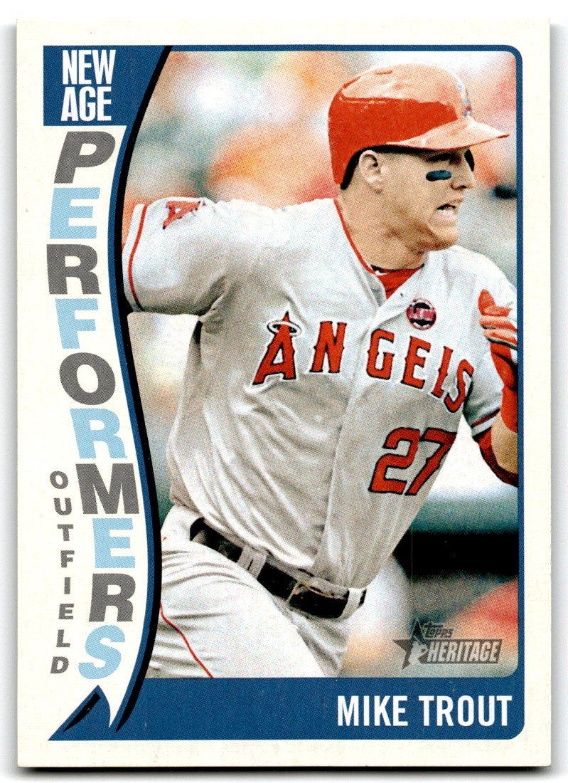 Mike Trout 2014 Topps Heritage New Age Performers #NAP-MT Los Angeles Angels