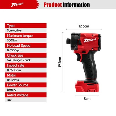 20V Impact Driver Cordless High Torque Multi Fit Tool Milwaukee Compatible