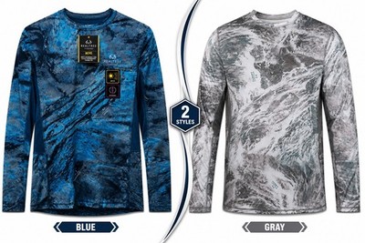 New~Realtree Men s Reversible Performance Fishing Tee Long Sleeve