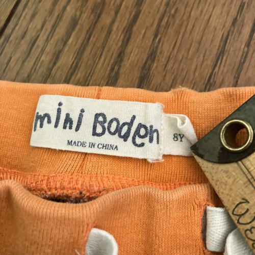 Mini Boden Boys Size 8 Striped Baggies Blue Orange Cotton Baumwolle - Picture 2 of 8