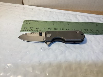 WESN Microblade Pocket Knife Titanium. 0035