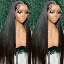 Synthetic Lace Front Wigs 13x4 Layered Long Straight Hair Soft As Human Hair