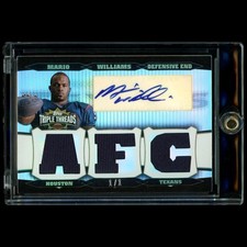 Mario Williams 2006 Topps Triple Threads Platinum 1/1 Relic Auto Rookie