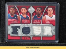 2009 SP Game Used Four on Fabrics 61/99 Joe Johnson Acie Law Mike Bibby HOF n4h