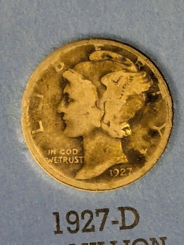 1927 D Mercury Dime Vg