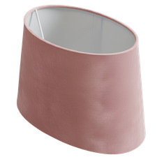B&S Lampenschirm Samtoptik | Rosa | Oval | H19 x B20 X L 31 | Polyester