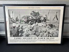 WW2 USMC 4th MarDiv Picture Gram Print 1944