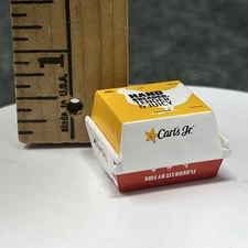Mini Carl’s Jr. Burger Container Hinged Opens & Closes Fast Food Collectible