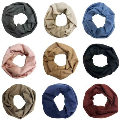 XXL Einfarbig Loop Strickschal Uni Winter Stola Tuch Wolle Rundschal Herbst