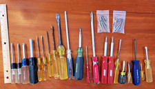 20 Piece Lot Screwdrivers Craftsman Stanley Pratt Read Greenlee Elgin Tools