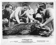 o13777 1966 orig photo Gary Merrill, Scott Brady and sci-fi sea creature film De