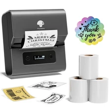 Phomemo M221 Label Maker Machine with 3 Tapes, 3 Inch Bluetooth Thermal No In...