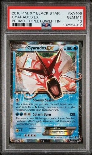 Pokemon Gyarados EX Triple Power Tin Holo Promo XY106 PSA 10 Gem Mint
