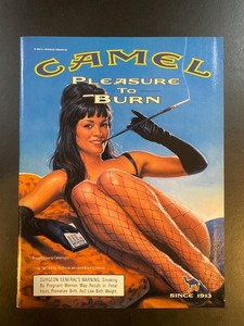 2000 Print Ad - Camel Cigarettes - Pleasure to Burn - Sexy Pretty Lady 10.5 x 8