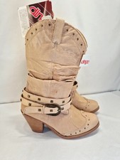 Dingo Oliva mid-calf slouch western boots DI 916 distressed chestnut Women's 8M