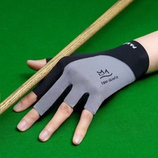 Professional three-finger snooker glove, single for left hand with open cut desi