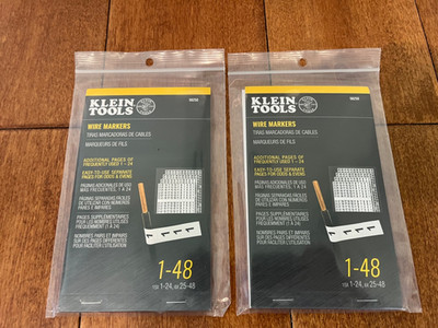Klein Tools 56250 Wire Markers Numbers 1-48 ( 2 Booklets )