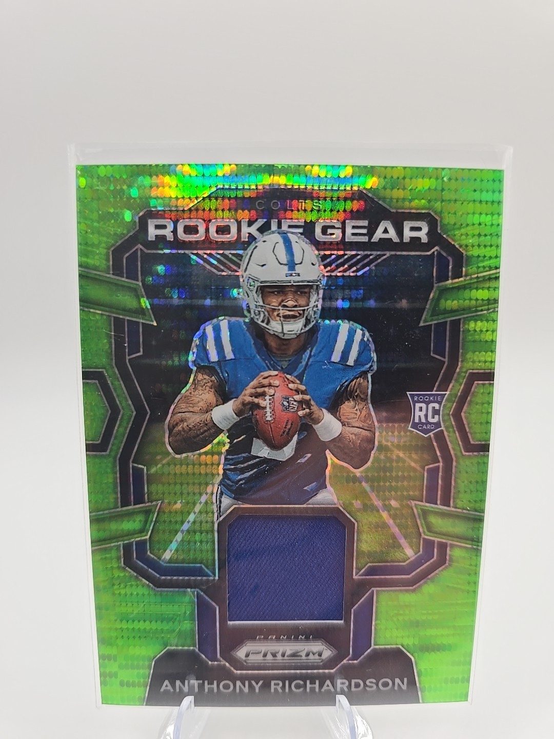 2023 Prizm Anthony Richardson Rookie Gear RC Neon Green Pulsar Patch #RG-AR