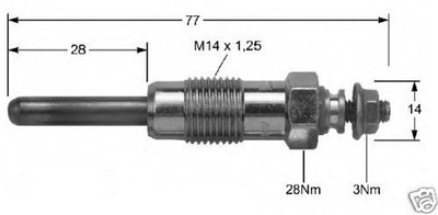 MWM Glühkerze  AKD10 AKD 10 AKD412 AKD 412 KD110,5 KD 110.5 NEU FENDT