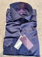Hawes & Curtis Men’s Limited Edition York Slim fit navy satin shirt 