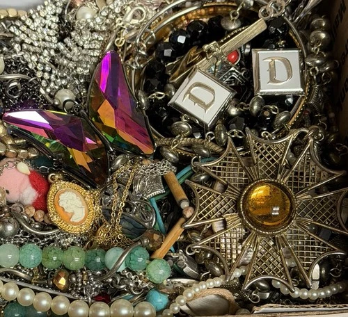 Vintage & Modern Some Signed Costume Jewelry Lot Full Small Priority Box # 2