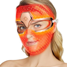 Ultra-Lightweight Cordless Red Light Therapy Mask for Face, Silicone LED Face Ma