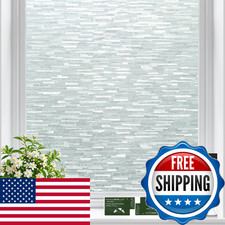 Gtj Frosted Window Privacy Film Static Cling Film No Glue Removable Reusable Uv