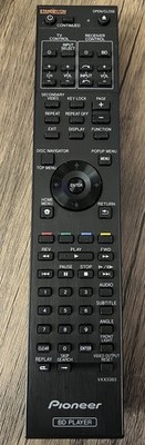 Genuine VXX3383 Pioneer Blu Ray Dvd Player Remote Control BDP-430 TESTED OEM