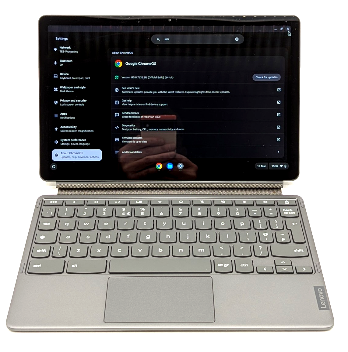 Lenovo IdeaPad Duet 3 Chromebook 11Q727 11"" 2K 8GB 128GB Storm Grey Keyboard Pen