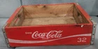 1976 Vintage Coca-Cola Coke Red Wooden Bottle Crate