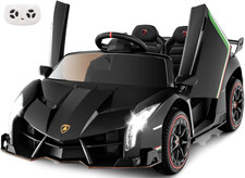 2 Seater Kids Ride on Car, 12V 4WD Licensed Lamborghini Veneno Powered Electric