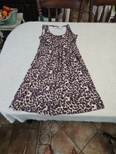 Women's Sleeveless Leopard Print Dress Size M Polyester Elastane