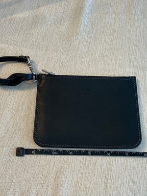 COACH NWT BLACK LEATHER CHANGE PURSE MINI WALLET COIN POUCH BRAND NEW FROM COACH