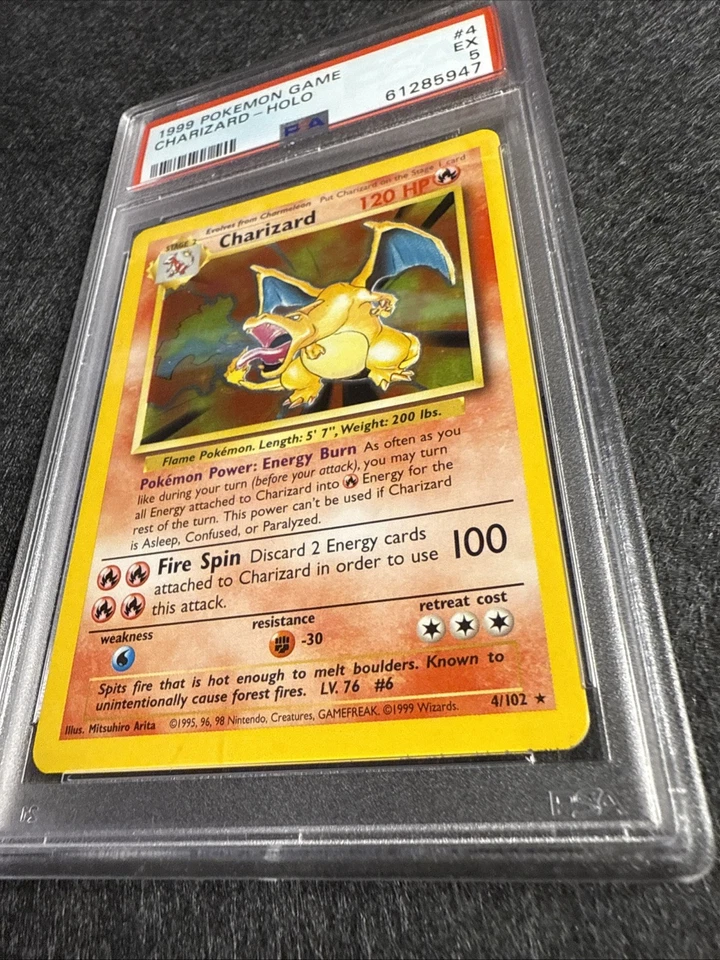 1999 Pokemon Base Set Charizard 4/102 Holo Rare PSA 5 🔥 - Image 2 of 4