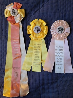 ''6th Annual Guy Giordano'' Horse Show Ribbons Equestrian Events Vintage Awards