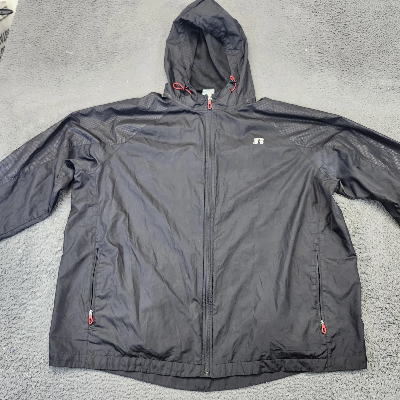 Old Navy Jacket Mens 2XL Navy Hooded Half Zip Anorak Windbreaker Nylon Pullover