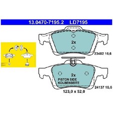 Satz Bremsbeläge Bremsklötze hinten für Opel Vectra C Z02 id82882