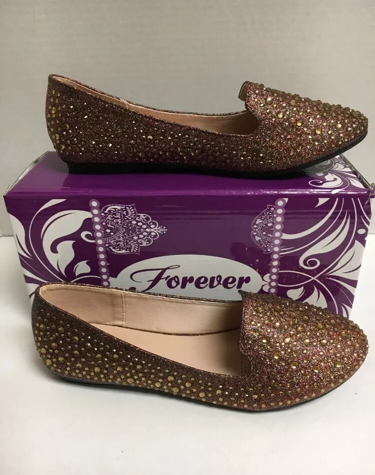 Bronze glitter shoes sale