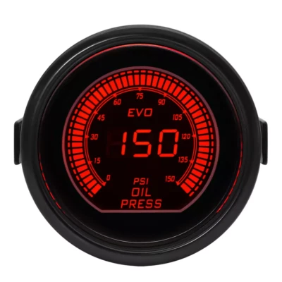 2" 52mm Universal EVO LED Digital 0-150PSI Oil Pressure Gauge Meter with Sensor - Image 1 of 4
