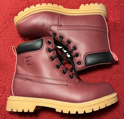 Fila Burgundy Boots Size Great Condition