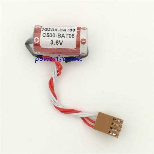 2pc New Akku Für Omron 3G2A9-BAT08 C500-BAT08 3.6V CQM1/CQM2 PLC Li-ion Battery - Zdjęcie 3 z 3