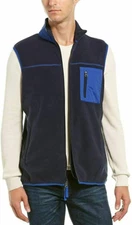 Vintage 1946 Mens Vest Full-Zipped, Mood Indigo, Size XL.