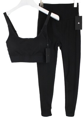 VITALITY The Nova 2in1 Set Women's Large Seamless Bra & Leggings Black