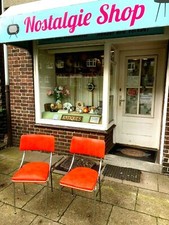 2 Stück 50s 60s Diner- Küchen Stuhl Rot original aus 50er Jahre Designer Chair