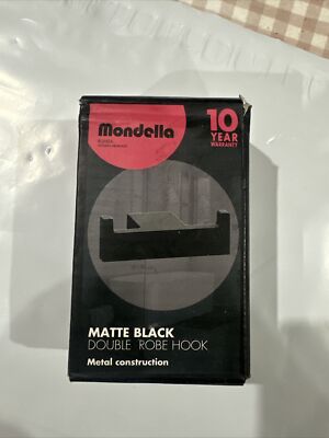 Mondella Rumba Matte Black Double Robe Hook | eBay Australia